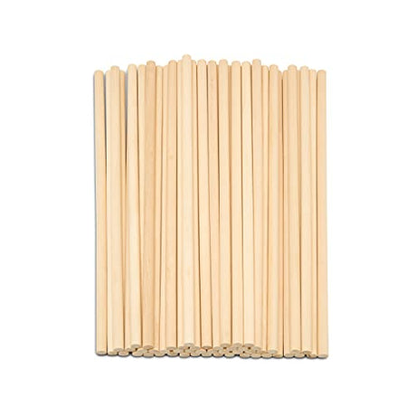 Dowel Rods Wood Sticks Wooden Dowel Rods - 3/8 x 12 Inch Unfinished Hardwood Sticks - for Crafts and DIYers - 50 Pieces by Woodpeckers Woodpeckers