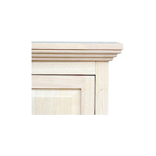 IC International Concepts Storage Cabinet, 48-Inch, Unfinished IC International Concepts
