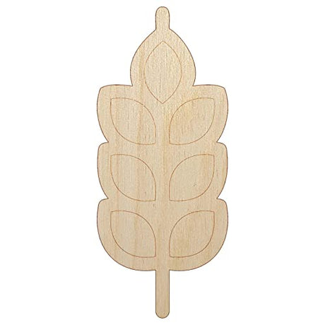 Wheat Food Icon Unfinished Wood Shape Piece Cutout for DIY Craft Projects - 1/4 Inch Thick - 6.25 Inch Size Sniggle Sloth