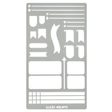 Aleks Melnyk No.62 Metal Stencil for Bullet Journaling, Bookmark, Planning, Drawing, Banners, Lines, Lists, Planner Stamps, Habit Tracker, Dot Aleks Melnyk