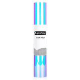 GIRAFVYINL White Holographic Opal Vinyl 12” X 10FT Permanent Adhesive Vinyl Roll for cricut,DIY Home and Car Decor,Tumbler (White) GIRAFVINYL