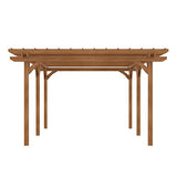 Outsunny 12' x 20' Outdoor Pergola, Wood Gazebo Grape Trellis with Stable Structure for Climbing Plant Support, Garden, Patio, Backyard, Deck Outsunny