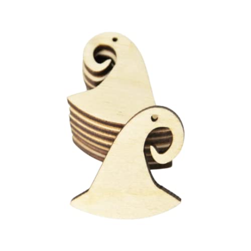 ALL SIZES BULK (12pc to 100pc) Unfinished Wood Wooden Laser Cutout Halloween Witch Hat Witches Dangle Earring Jewelry Blanks Shape Charms Crafts Made Texan Wood Crafts