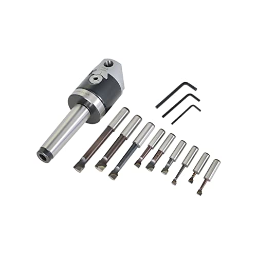 findmall 2 Inch Boring Head MT3 Carbide Boring Bar Set Milling Set Fit for Milling, Shaping and Drilling Machines findmall