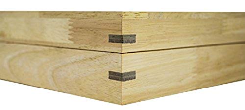 Novel Box Glass Top Natural Wood Metal Clasp Jewelry Display Case 14.75X8.25X2.1 + Custom NB Pouch Novel Box