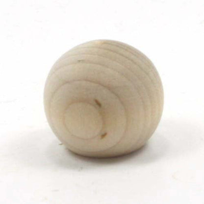 Mylittlewoodshop - Pkg of 12 - Ball with Flat Bottom - 1-1/4 inches in Diameter with 3/4 inch Flat Unfinished Wood(WW-KBB125-12) - WoodArtSupply