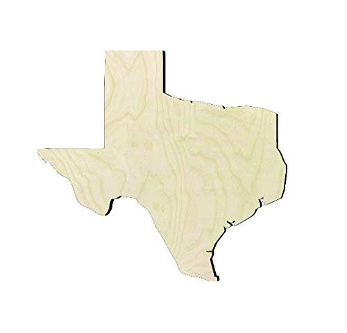 Texas wood cutout (Multiple size options) unfinished sanded Texas shape