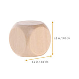 Wood Square Cubes 20pcs Blank Wooden Dice Unfinished Wood Cube Small Blank Square Blocks 6 Sided Wood Cubes with Rounded Corners for DIY Craft TEHAUX
