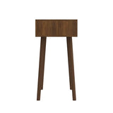 Atlantic Natural Rattan Panels with Storage Loft & Luv Remy Boho Mid-Century Console Entryway Table, Walnut Atlantic