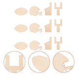 Football Ornament Football Ornament 40pcs Unfinished Wood Shape Football Theme Football Helmet Shaped Wood Slices Blank Football Cutout for DIY Craft EXCEART