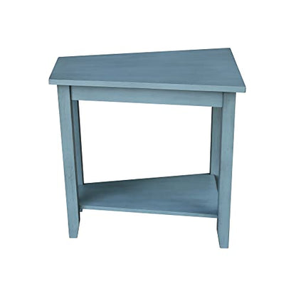 IC International Concepts International Concepts Keystone Accent Table, Ocean Blue - Antique Rubbed - WoodArtSupply