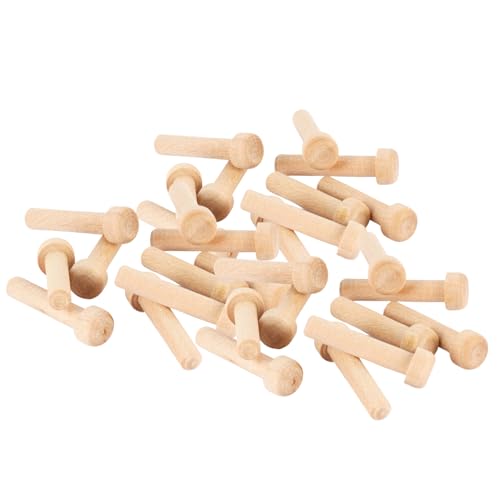 Factory Direct Craft Unfinished Wood Axle Pegs Pack of 40 for Craft Cars Trains and More (1-1/4 Inch Long x 7/32 Inch Diameter) - WoodArtSupply