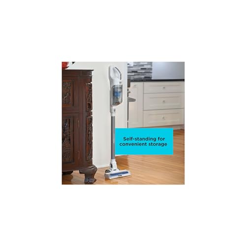 BLACK+DECKER POWERSERIES+ 16V MAX Cordless Stick Vacuum with LED Floor Lights, Lightweight, Multi-Surface, White (BHFEA420J) BLACK+DECKER