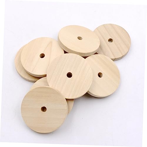 TEHAUX 1 Unfinished Wooden Cutouts Unfinished Wood Discs Unfinished Wood Circle Wood Cutouts for Crafts Circle Wood Chips Circle Wood Cutouts Wooden TEHAUX