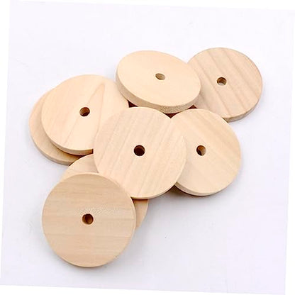 TEHAUX 1 Unfinished Wooden Cutouts Unfinished Wood Discs Unfinished Wood Circle Wood Cutouts for Crafts Circle Wood Chips Circle Wood Cutouts Wooden - WoodArtSupply