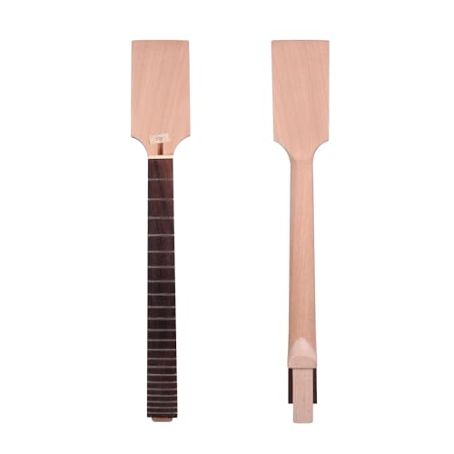 Electric Guitar Neck Blank 22 Fret 24.75 inch Mahogany Wood Paddle Head Rosewood Fretboard Guitar Neck Unfinished Electric Guitar Neck Replacement WoodArtSupply