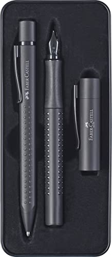 Faber-Castell Grip Edition Fountain Pen and Ballpoint Pen Set - All Black Faber-Castell