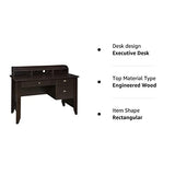 OneSpace Eleanor Executive Desk Wood Grain, Espresso OneSpace