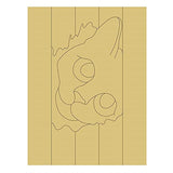 Cat Design Line Cutout Unfinished Wood Home Décor Cat Lover MDF Shape Canvas Style 16 Art 1 (12") Diverse Woodworking