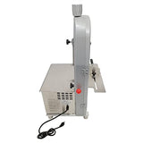 EQCOTWEA Bone Saw Machine Commercial Electric Frozen Meat Cutter Stainless Steel Butcher Bandsaw 0.16-7.87in Thickness with 3 Saw Blades Meat Cutter EQCOTWEA