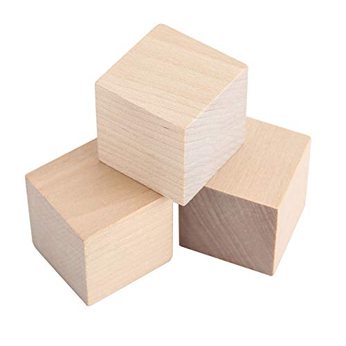 ZOENHOU 300 PCS 1 Inch Wooden Cubes, Premium Natural Solid Wood Unfinished Wooden Block Set for Painting Decorating Crafting DIY Projects - WoodArtSupply