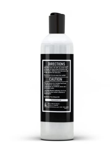 PURE ORIGINAL INGREDIENTS Mineral Oil (4 fl oz) for Cutting Boards, Butcher Blocks, Counter Tops, Wood Utensils - WoodArtSupply