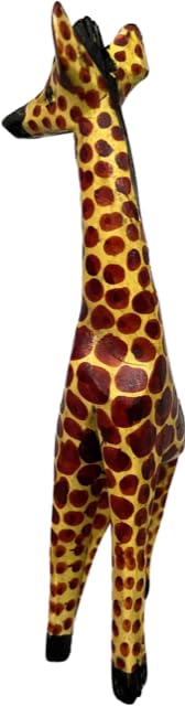 Shophaven 8" African Giraffe Wood Statue, Giraffe Wooden Art, Hand Carved Wood Decor, Giraffe Sculpture, Handmade African Art, Africa Wood Carvings, Shophaven