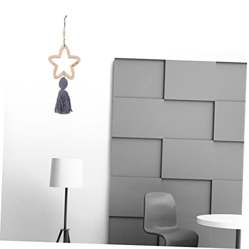 PartyKindom 2pcs Unfinished Wood Stars Baby Room Hanging Ornament Star Ornament Nursery Star Decor Ceiling Decor PartyKindom