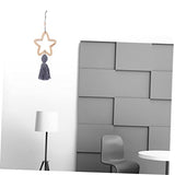 PartyKindom 2pcs Unfinished Wood Stars Baby Room Hanging Ornament Star Ornament Nursery Star Decor Ceiling Decor PartyKindom