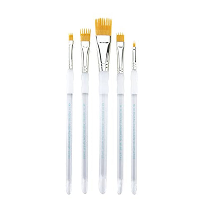 Aqualon Royal & Langnickel Wisp Flat Artist Brush Set, 5-Piece - WoodArtSupply