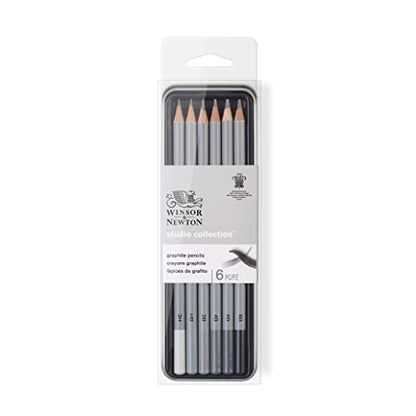 Winsor & Newton 6 Packs: 6 ct. (36 total) Studio Collection™ Graphite Pencil Tin Set - WoodArtSupply