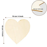 50PCS Unfinished Blank Wood Pieces, 4 x 4 Inch Natural Wooden Slices Cutouts for DIY Crafts Pyrograph Painting Staining Burning Engraving Carving LepoHome