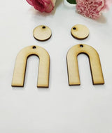 40pcs Unfinished Wooden Earrings, Horseshoe Shape Wooden Earrings Pendants Blank for DIY Craft Jewelry Making (2'') XIAOYUE