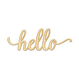 Hello Wood Sign Home Décor Wall Art Unfinished 12" x 4" Woodums