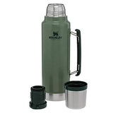 Stanley Classic Vacuum Insulated Wide Mouth Bottle - Hammertone Green - BPA-Free 18/8 Stainless Steel Thermos for Cold & Hot Beverages - 1.5 QT STANLEY