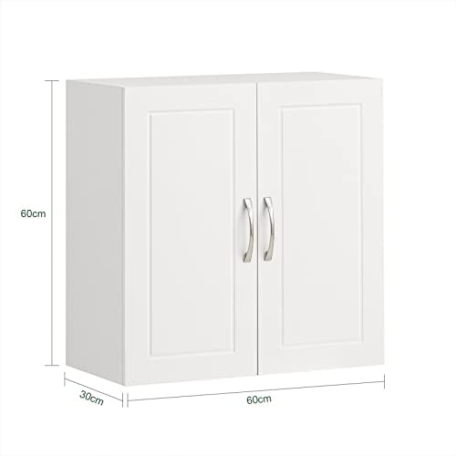 Haotian FRG231-W, White Bathroom Kitchen Wall Cabinet, Garage or Laundry Room Wall Storage Cabinet, White Stipple, Linen Tower Bath Cabinet, Cabinet - WoodArtSupply