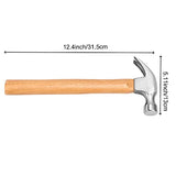 FUNSUEI 4 PCS 16 OZ Claw Hammer, Straight Claw Hammer, Carbon Steel Rip Claw Hammer with Wood Handle for Prying Nails, Woodworking, Repairing FUNSUEI