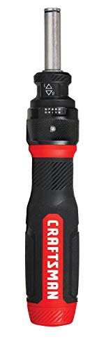 CRAFTSMAN Ratcheting Screwdriver, SpeedDrive, 2” Double Ended Bits Included, Handle Holds Up To 6 Bits (CMHT68129) Craftsman