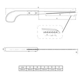 RANSHOU Japanese Keyhole Hand Saw Long 7-7/8" Made in JAPAN, Kataba Single-Edge Pull Saw for Wood, Plywood, Drywall, Sheetrock, Gypsum Board, RANSHOU
