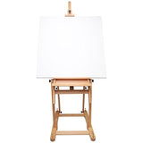 Mont Marte Tilting Studio Wooden Floor Easel. Height Adjustable Extra Large H-Frame Featuring a Large Tilt Range. Castor Wheels Allow Easy Movement MONT MARTE