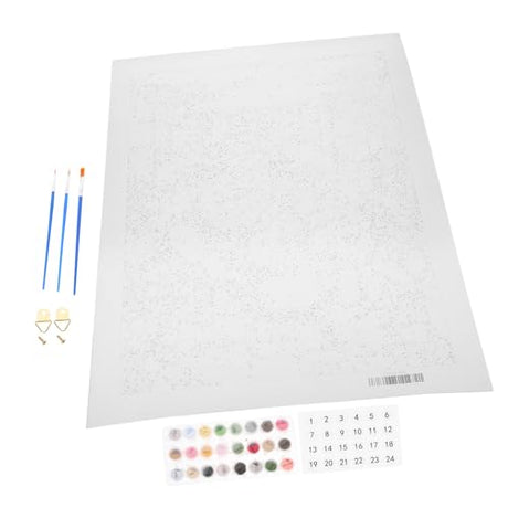 EXCEART 1 Set Color by Numbers Painting Toys for Adults Animal Toys Watercolor Paper Number Painting Kit Unfinished Wall Painting Blank Wall Painting EXCEART