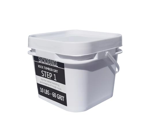 Sackorange 10 LBS Step-1 Rock Tumbler Grit -COARSE 60 Grit Tumbler Silicon Carbide Abrasive, Rock Polishing Grit Media, Works with Any Rock Tumbler, SACKORANGE