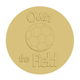 3D Own The Field Soccer Cutout Unfinished Wood Kids Room Inspirational Décor Door Hanger MDF Shape Canvas Style 1 Art 2 (18") Diverse Woodworking