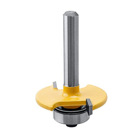 Mesee 1/4 Inch Shank Biscuit Joiner Router Bit T Slot Router Bit with Bearing Guide Wood Biscuit Jointing Slotting Cutter Woodworking Grooving Mesee
