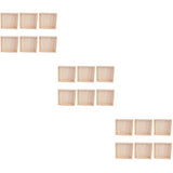 Homoyoyo Square Serving Tray 18Pcs Unfinished Wood Panels Tray Small Wood Serving Tray for Crafts Wooden Panel Boards for Painting Pouring Arts Blank Homoyoyo