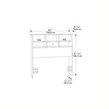 Pemberly Row White Wood Twin Bookcase Headboard with Adjustable Shelves and Hidden Storage Pemberly Row
