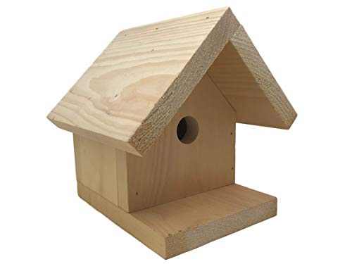 Solid Wood Birdhouse 3/4" Thick Solid Pine Strong Durable Heavy Duty Unfinished 8" Tall 3/4" Hole Made in The USA Built to Last Rhino Wood Industries