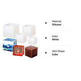 4 Pack Square Resin Molds - 4 Sizes Cube Silicone Casting Molds for DIY Art Resin Candle Soap Making Sakola