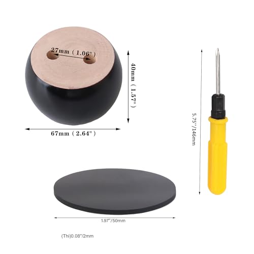 BQLZR Solid Wooden Sofa Leg for Furniture Sofas Cabinets 2.64" Dia x 1.57" H Pack of 4 BQLZR