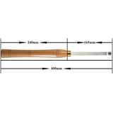 Finisher Woodturning Lathe Carbide Tipped Bended Chisel Tool with 18mm Round Carbide Insert, 16 inch Length Dirtech